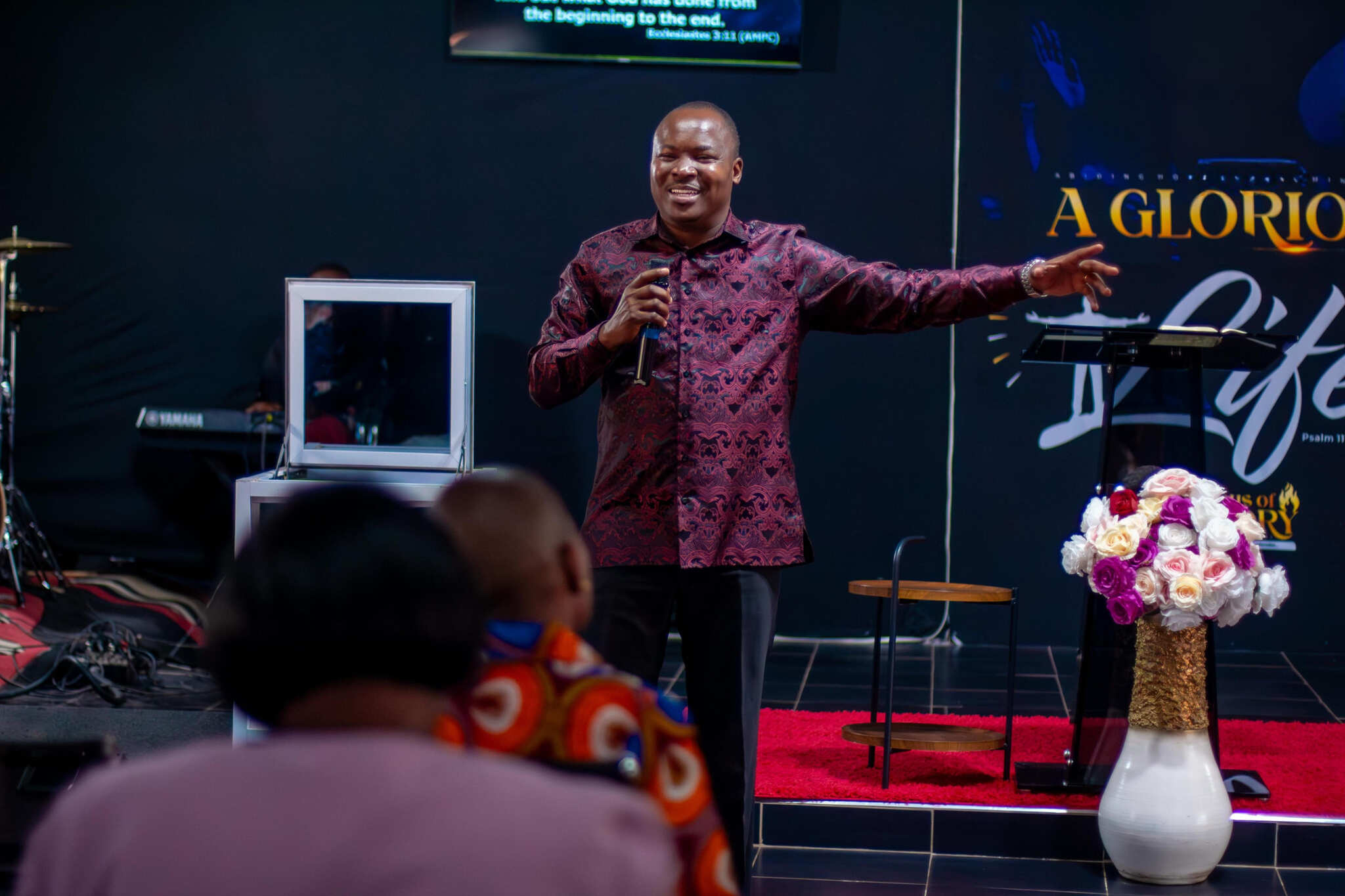 Bishop Vukani Dhladhla preaching at Abiding Hope Global Ministries